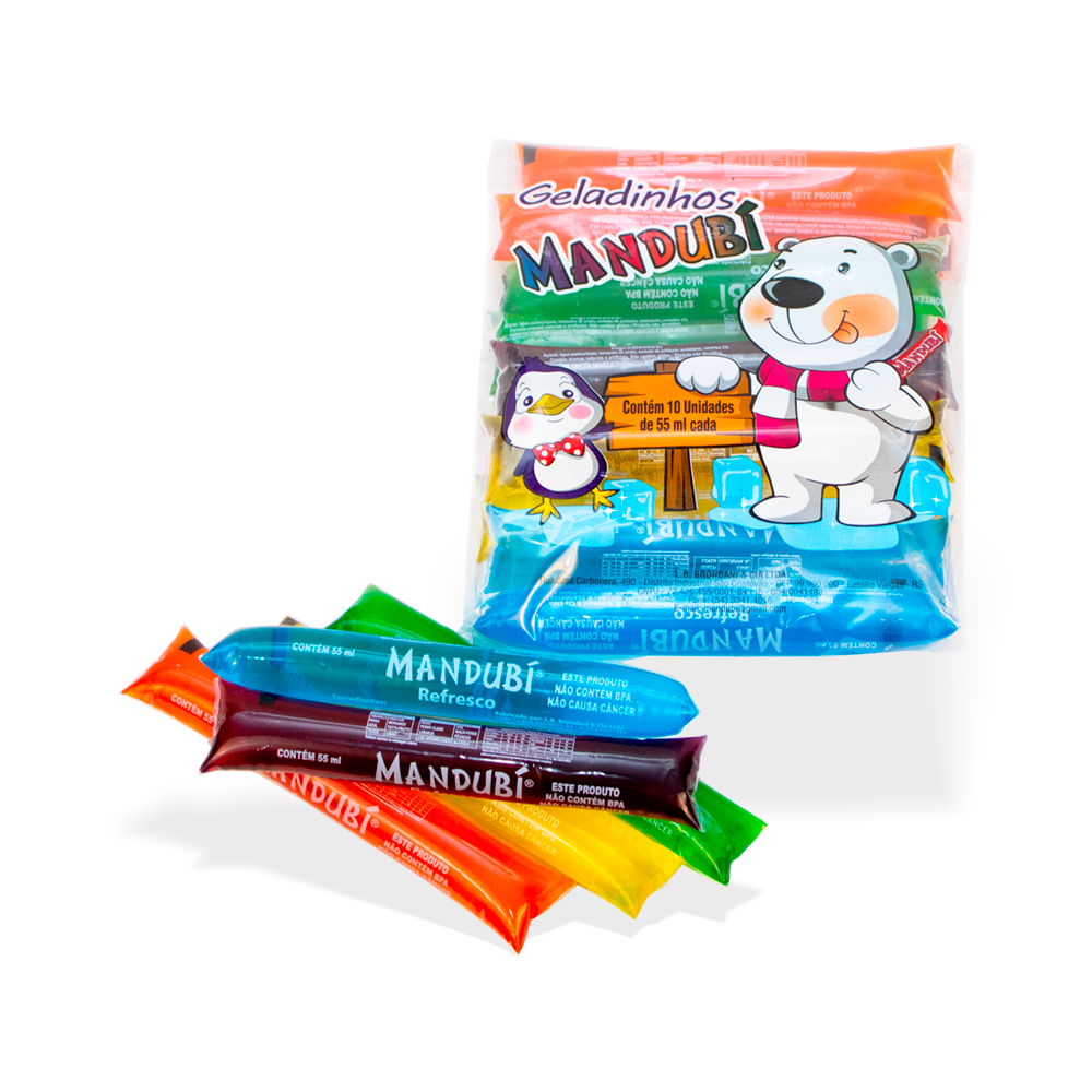 Geladinho 5 sabores 10 unidades