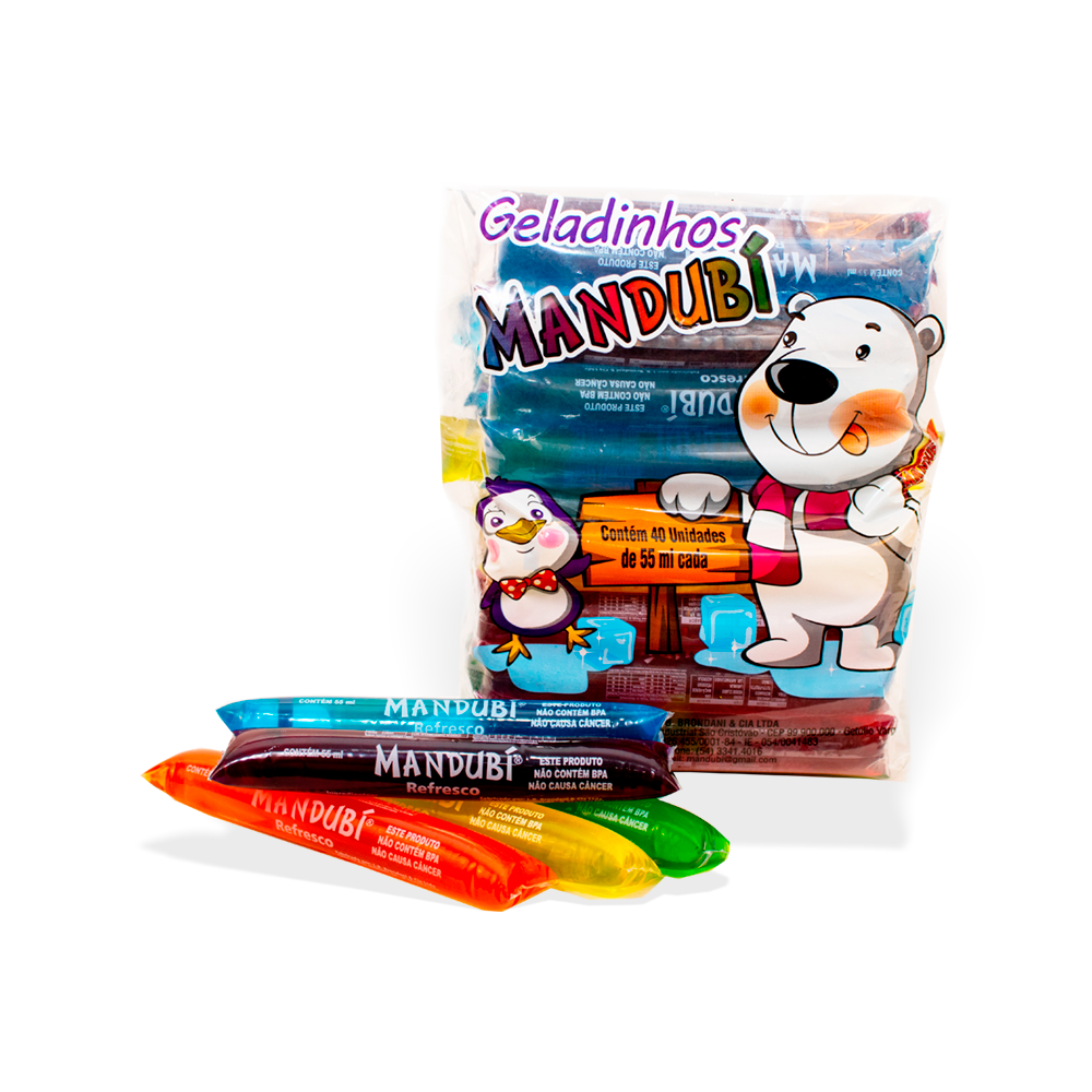 Geladinho 5 sabores 40 unidades